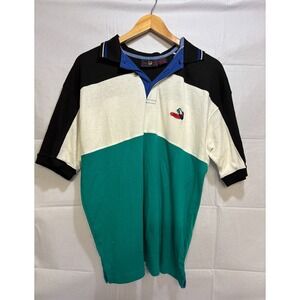 Robert Bruce Polo Shirt Mens Multicolor Embroidered Logo Short Sleeve Outdoor